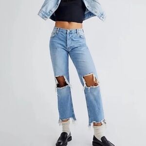Free People Maggie Distressed Jeans